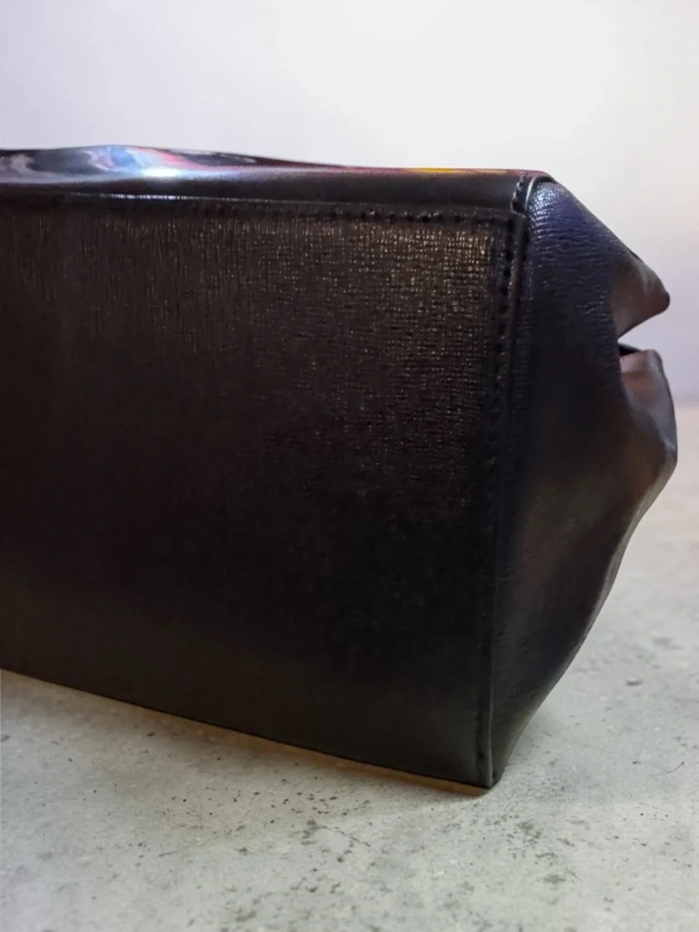 FURLA Musa BiColor Patent & Saffiano Leather Tote Bag. Rare. Limited Edition. - Picture 7 of 16